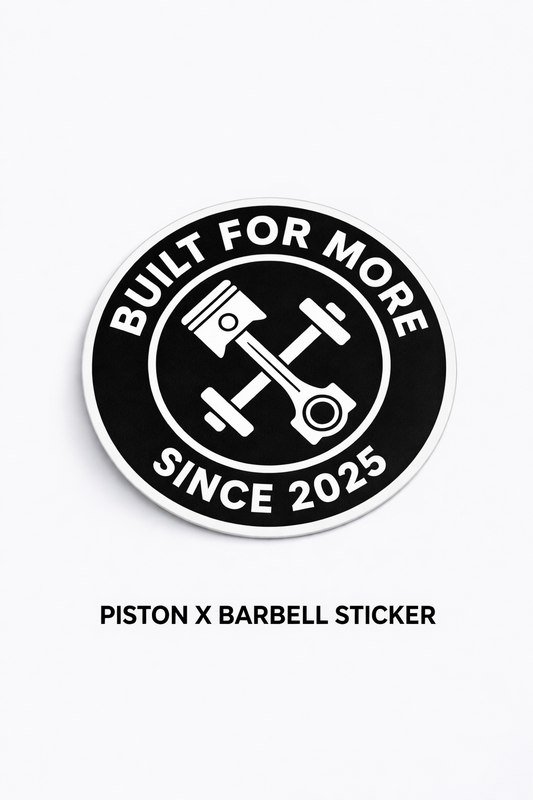 TORQUE AND IRON BARBELL X PISTON STICKER